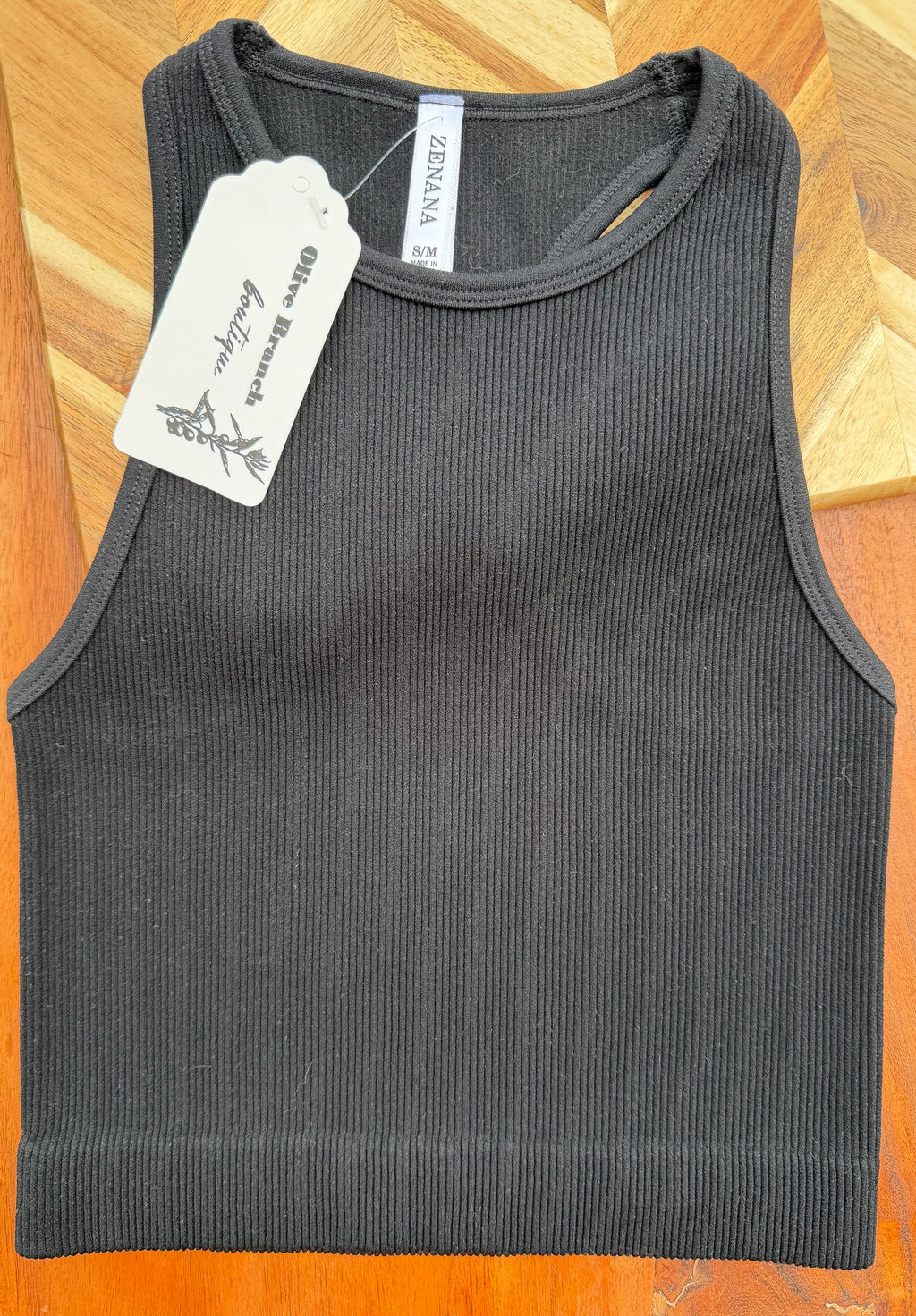 Cropped Razored-Back Tank Top