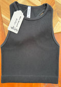 Cropped Razored-Back Tank Top