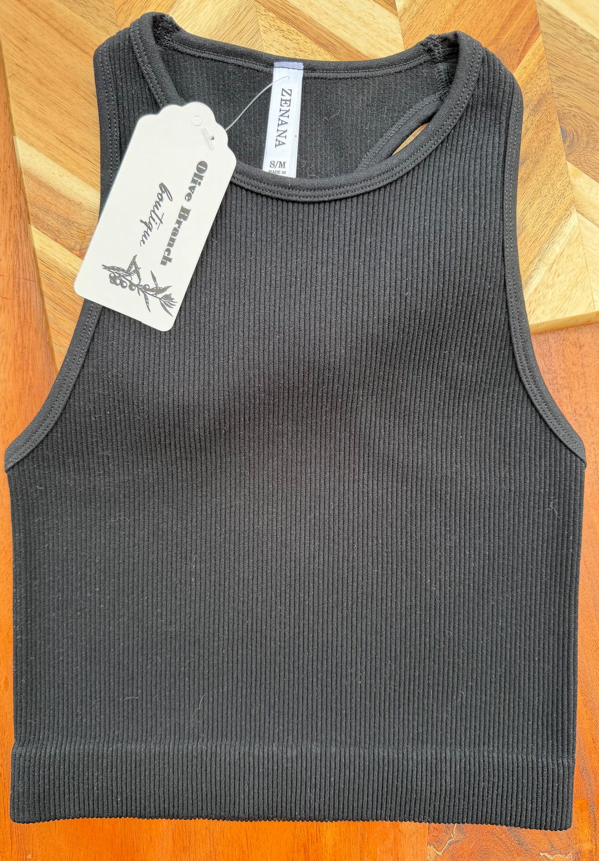 Cropped Razored-Back Tank Top
