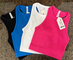 Cropped Razored-Back Tank Top