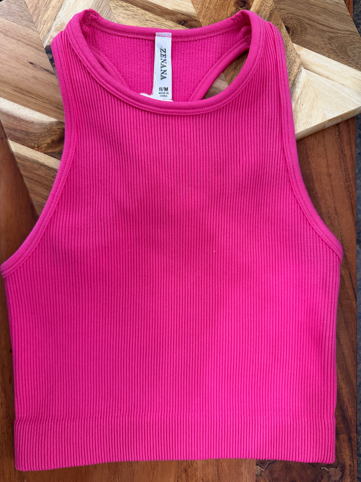 Cropped Razored-Back Tank Top