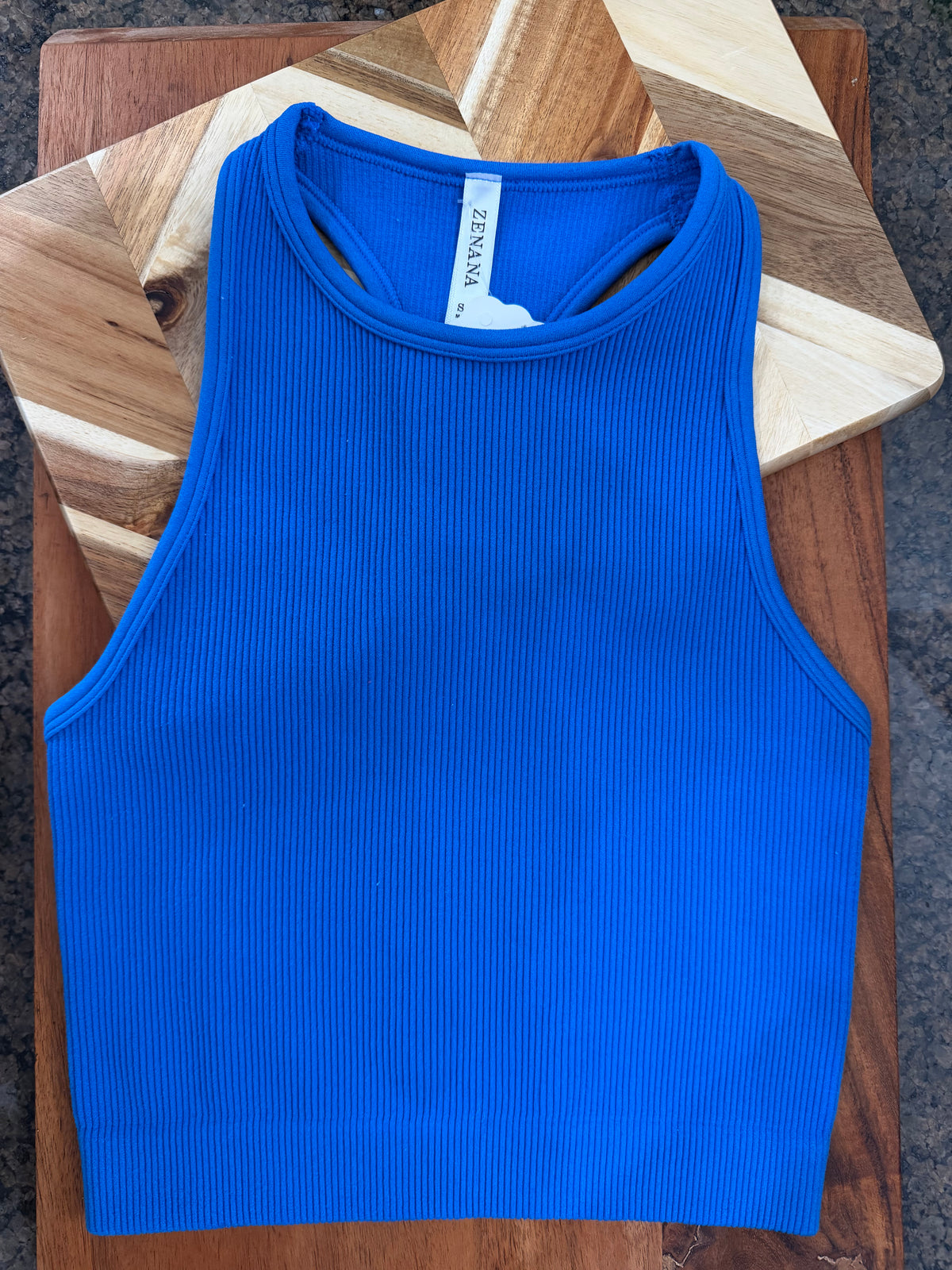 Cropped Razored-Back Tank Top