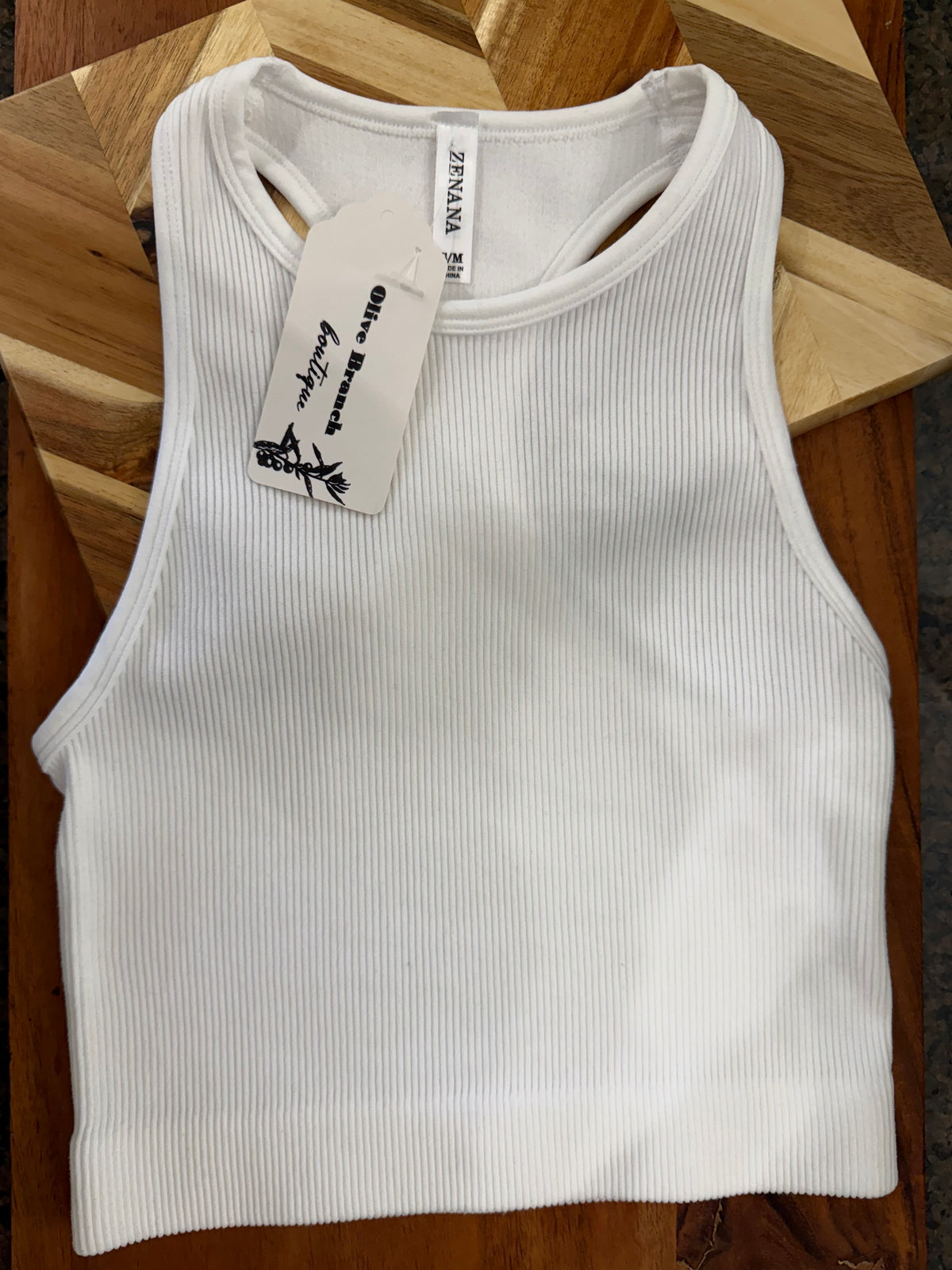 Cropped Razored-Back Tank Top